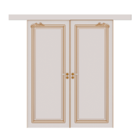 Подвійні розсувні двері Elegante з масиву вільхи. Photo 1